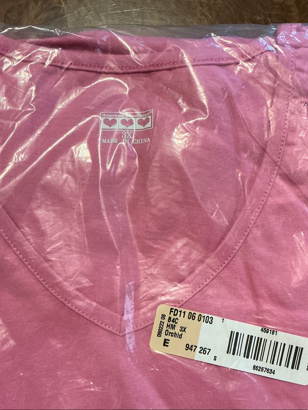 Women's Orchid Pink V-Neck Short Sleeve Tee